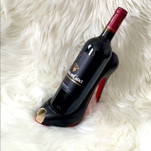 Red Sole Wine Bottle Holder Shoe